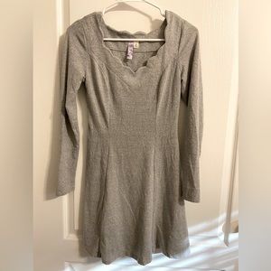 Francesca’s Princess Seam Scalloped Neck Dress